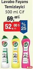 CİF LAVABO FAYANS TEMİZLEYİCİ 500 ML fiyat ve kampanya bilgisi